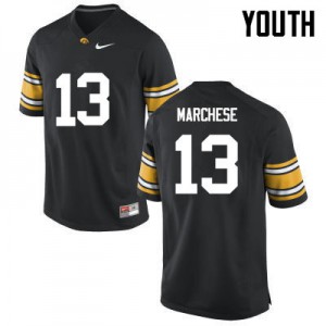 #13 Henry Marchese Hawkeyes Youth College Jerseys Black