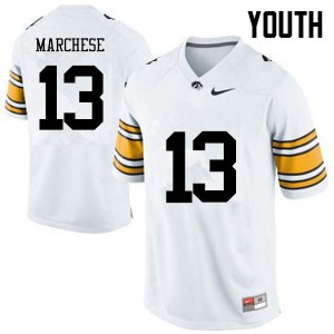 #13 Henry Marchese University of Iowa Youth College Jersey White