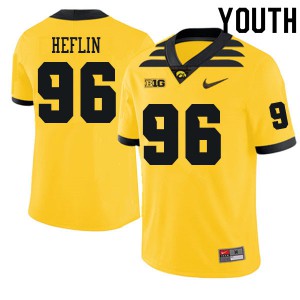 #96 Jack Heflin Iowa Youth High School Jerseys Gold