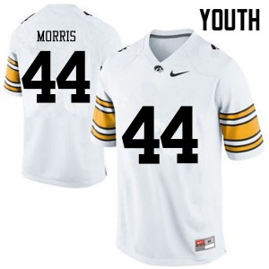 #44 James Morris Iowa Hawkeyes Youth College Jersey White