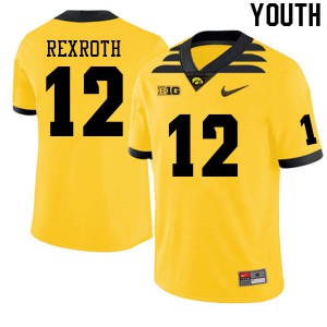 #12 Jaxon Rexroth Iowa Youth Player Jerseys Gold