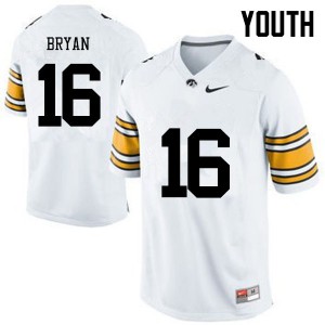 #16 Kyshaun Bryan Iowa Youth NCAA Jersey White
