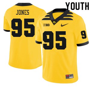 #95 Logan Jones Iowa Youth Official Jerseys Gold
