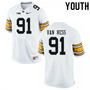 #91 Lukas Van Ness Iowa Youth University Jersey White