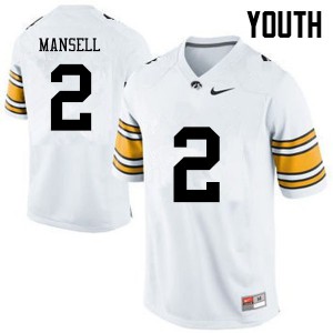 #2 Peyton Mansell Hawkeyes Youth Embroidery Jerseys White