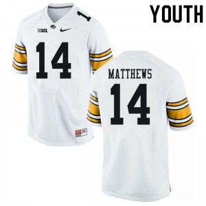 #14 Quavon Matthews Iowa Youth Stitched Jersey White