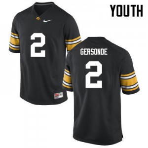 #2 Ryan Gersonde University of Iowa Youth Stitched Jerseys Black