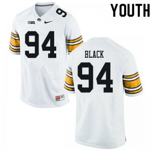 #94 Yahya Black Iowa Hawkeyes Youth Stitched Jersey White